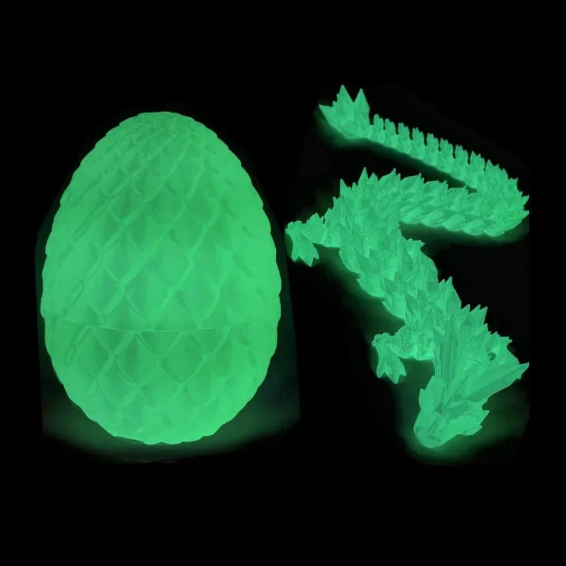 3D Printed Dragon Egg Full Articulated Dragon Model Movable Rotatable Desktop Ornament  Kid Toy 9