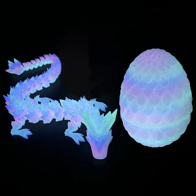 3D Printed Dragon Egg Full Articulated Dragon Model Movable Rotatable Desktop Ornament  Kid Toy 10