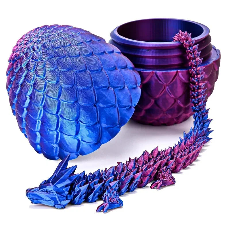 3D Printed Dragon Egg Full Articulated Dragon Model Movable Rotatable Desktop Ornament  Kid Toy 11
