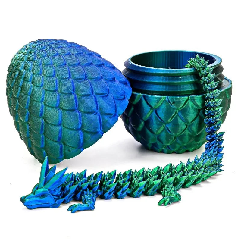 3D Printed Dragon Egg Full Articulated Dragon Model Movable Rotatable Desktop Ornament  Kid Toy 12