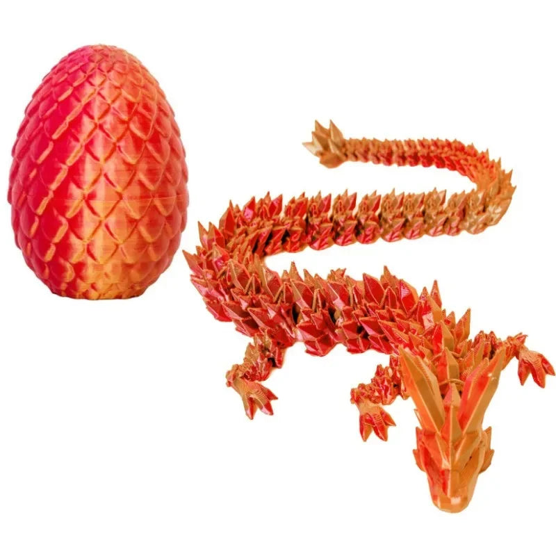3D Printed Dragon Egg Full Articulated Dragon Model Movable Rotatable Desktop Ornament  Kid Toy 13