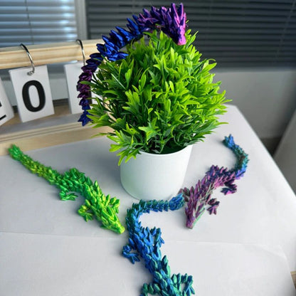3D Printed Dragon Egg, Full Articulated Dragon Model Movable, Rotatable Desktop Ornament & Kid Toy