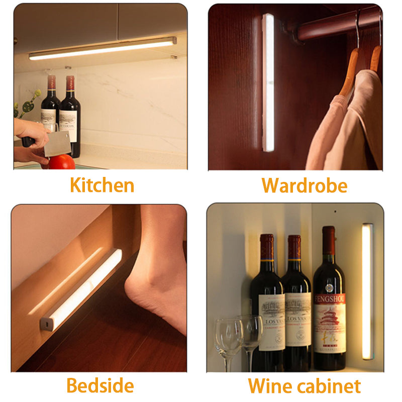 Wireless LED Motion Sensor Light Cabinet Wardrobe Lamp With Light Sensing Ideal For Stairs Kitchen  3