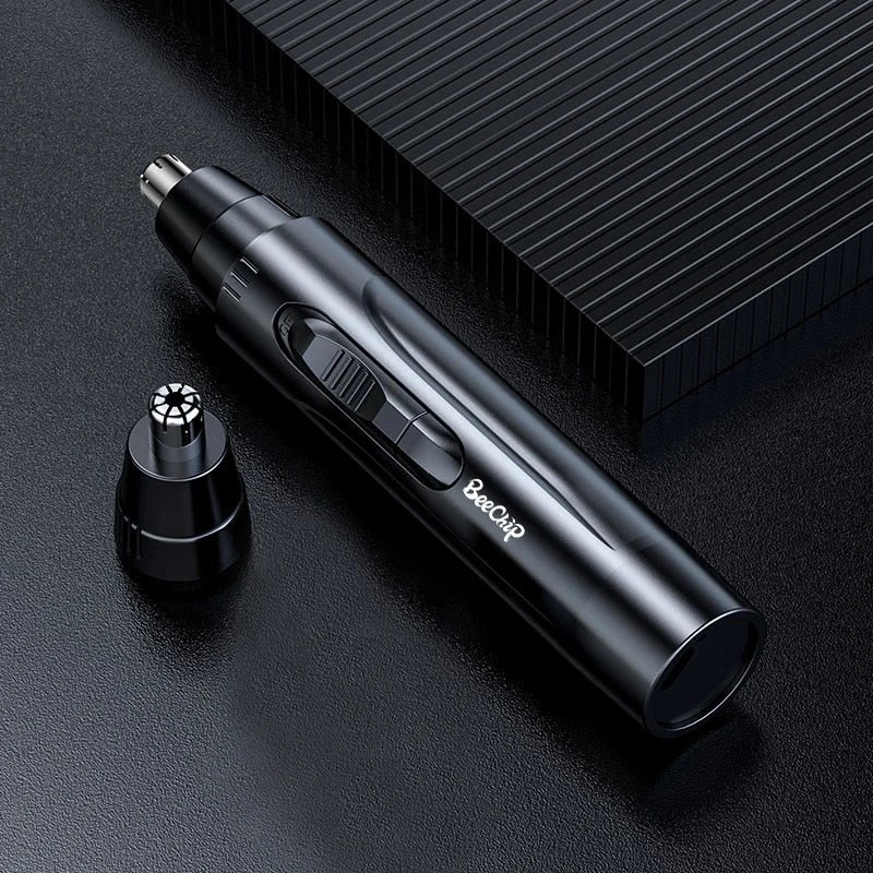Professional Black Electric Nose Hair Trimmer For Men  WomenPainless EarNose Grooming With High Spe 2