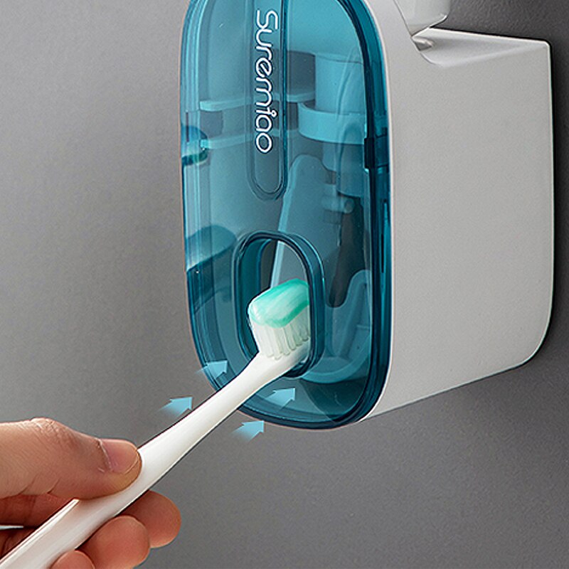 Smart Toothpaste Dispenser Wall Mount Hands Free Automatic Squeezer  Toothbrush Holder For Organize 1