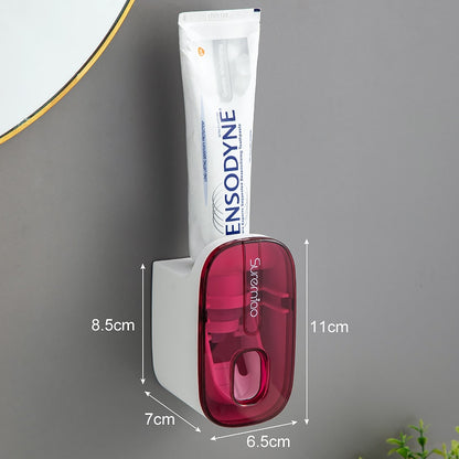 Smart Toothpaste Dispenser Wall Mount Hands Free Automatic Squeezer  Toothbrush Holder For Organize 6