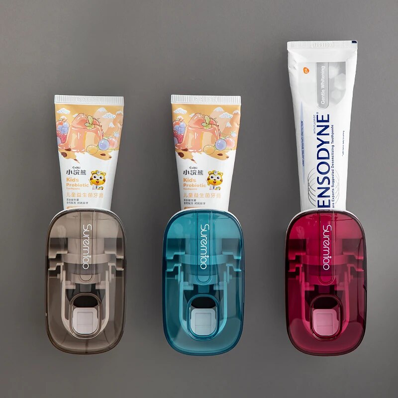 Smart Toothpaste Dispenser Wall Mount Hands Free Automatic Squeezer  Toothbrush Holder For Organize 3