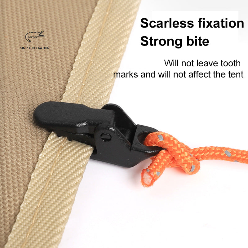 Heavy Duty Sturdy Tent Clips Anti Wind Tarpaulin Clips & Crocodile Clamp Hooks for Secure Outdoor Camping