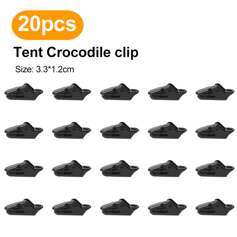 Heavy Duty Sturdy Tent Clips Anti Wind Tarpaulin Clips & Crocodile Clamp Hooks for Secure Outdoor Camping
