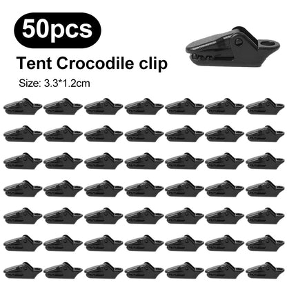 Heavy Duty Sturdy Tent Clips Anti Wind Tarpaulin Clips & Crocodile Clamp Hooks for Secure Outdoor Camping
