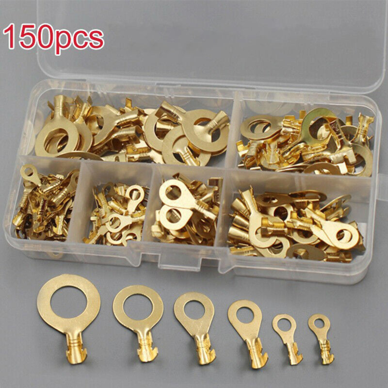 Round Terminal Block Set Premium Copper Plated O Type Lugs For Secure Electrical Connections 1