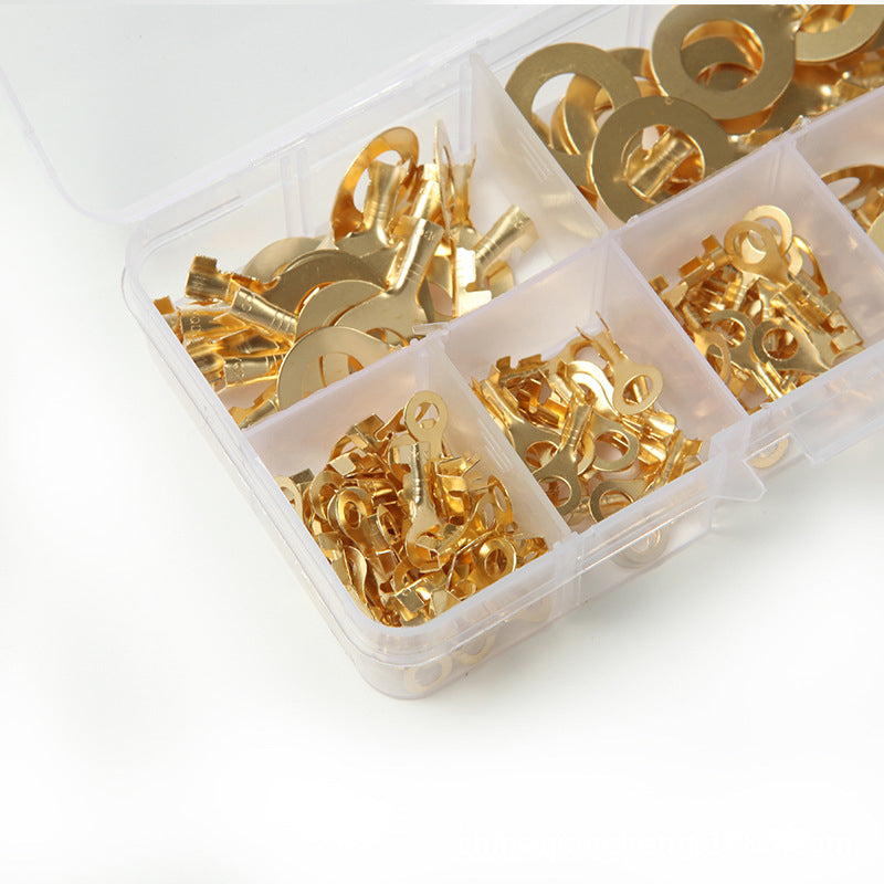 Round Terminal Block Set Premium Copper Plated O Type Lugs For Secure Electrical Connections 4