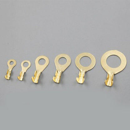 Round Terminal Block Set Premium Copper Plated O Type Lugs For Secure Electrical Connections 5