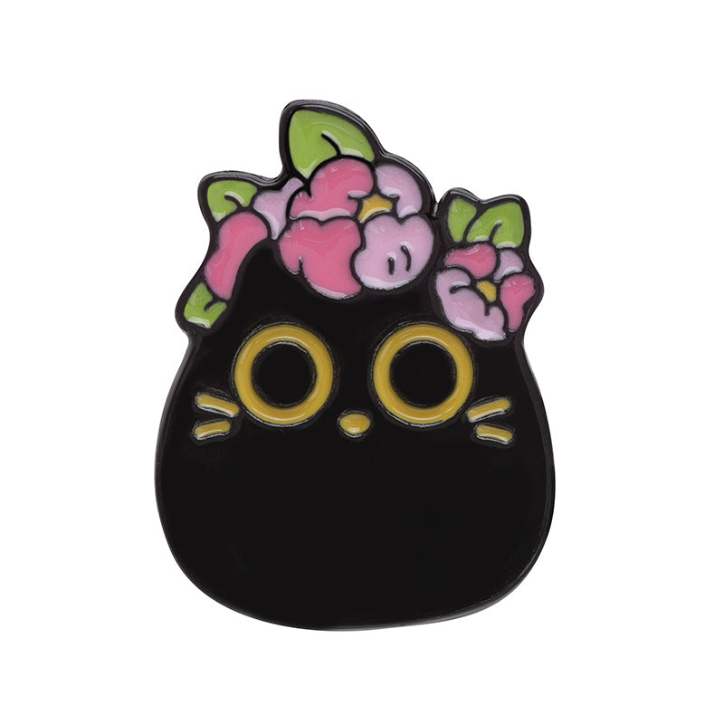Cute Tiny Black Cat Enamel Pin Cartoon Animal Brooch for Jewelry Jackets  Gift Giving