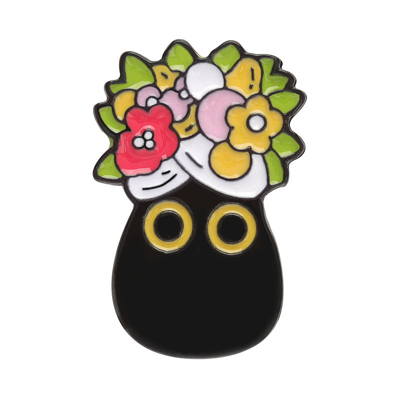 Cute Tiny Black Cat Enamel Pin Cartoon Animal Brooch for Jewelry Jackets  Gift Giving