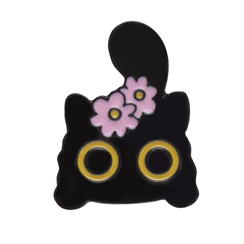 Cute Tiny Black Cat Enamel Pin Cartoon Animal Brooch for Jewelry Jackets  Gift Giving