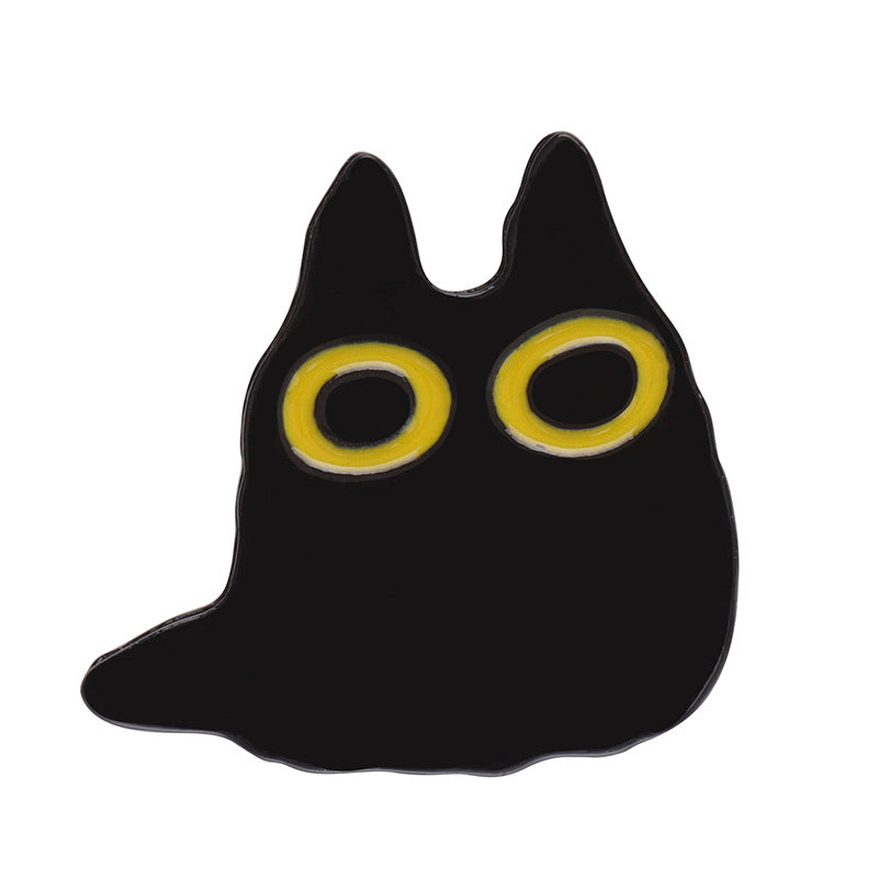 Cute Tiny Black Cat Enamel Pin Cartoon Animal Brooch for Jewelry Jackets  Gift Giving