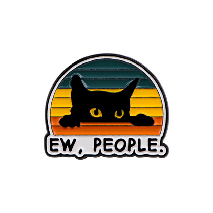 Cute Tiny Black Cat Enamel Pin Cartoon Animal Brooch for Jewelry Jackets  Gift Giving