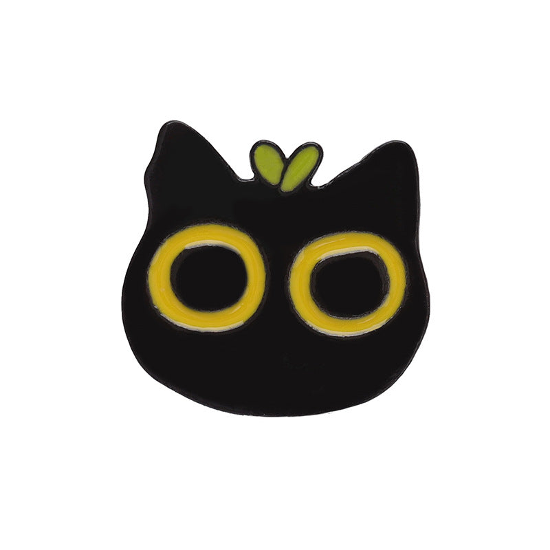 Cute Tiny Black Cat Enamel Pin Cartoon Animal Brooch for Jewelry Jackets  Gift Giving