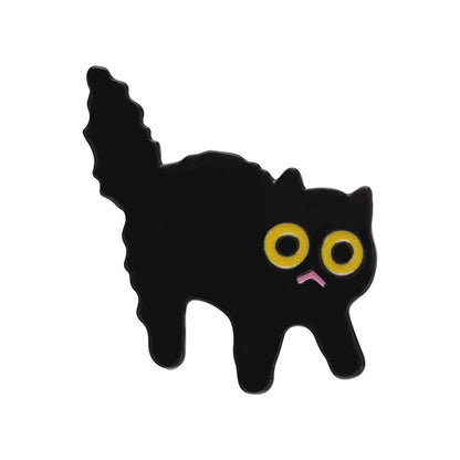 Cute Tiny Black Cat Enamel Pin Cartoon Animal Brooch for Jewelry Jackets  Gift Giving