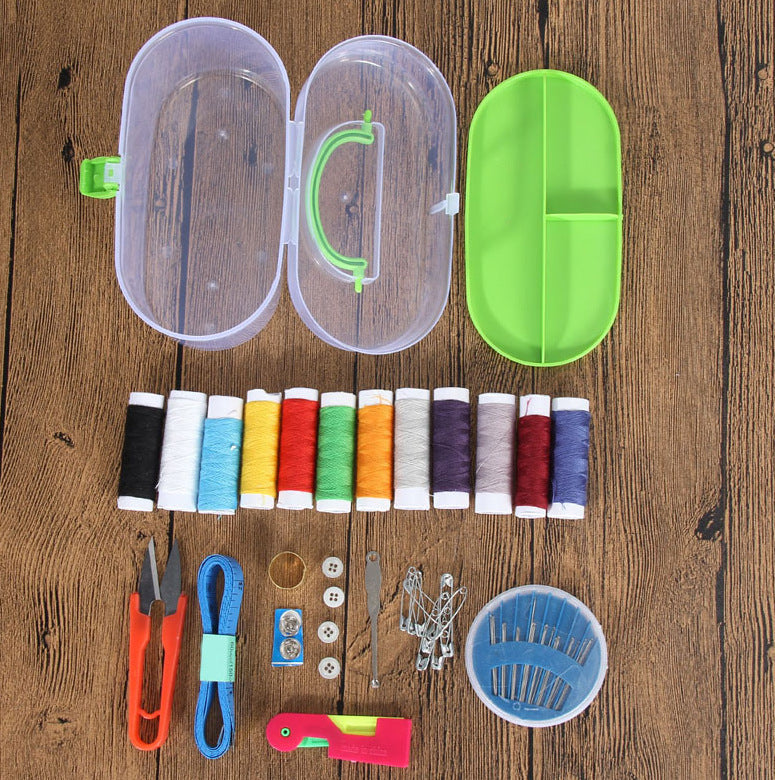 Mini Travel Sewing Box Set Compact Handy Needlework Tool With PP Case For Quick Fabric Repairs Anyw 1