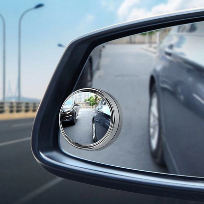Car Blind Spot Mirror, 360° Adjustable Convex Auxiliary Rearview Mirror with Wide Angle Frame for Easy Reverse Parking