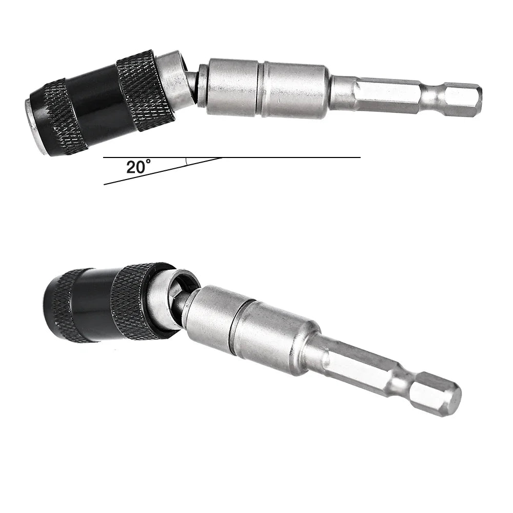 Drill Bit Holder With Pivot Magnetic Tip Holder Set 20 Swivel  Quick Release For Enhanced Precision 3
