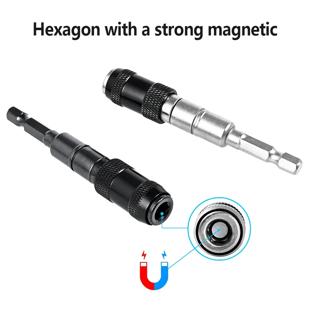 Drill Bit Holder With Pivot Magnetic Tip Holder Set 20 Swivel  Quick Release For Enhanced Precision 4