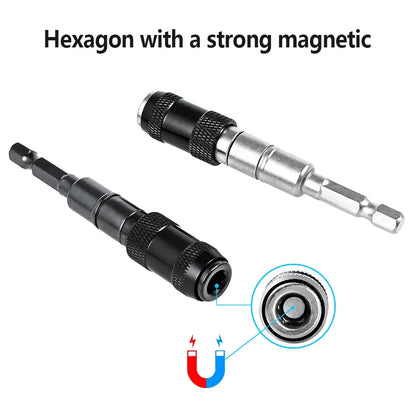 Drill Bit Holder With Pivot Magnetic Tip Holder Set 20 Swivel  Quick Release For Enhanced Precision 4