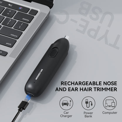 Rechargeable Nose Hair Trimmer For Men 360 Rotating Dual Blade Electric Shaver Painless  Safe For E 5