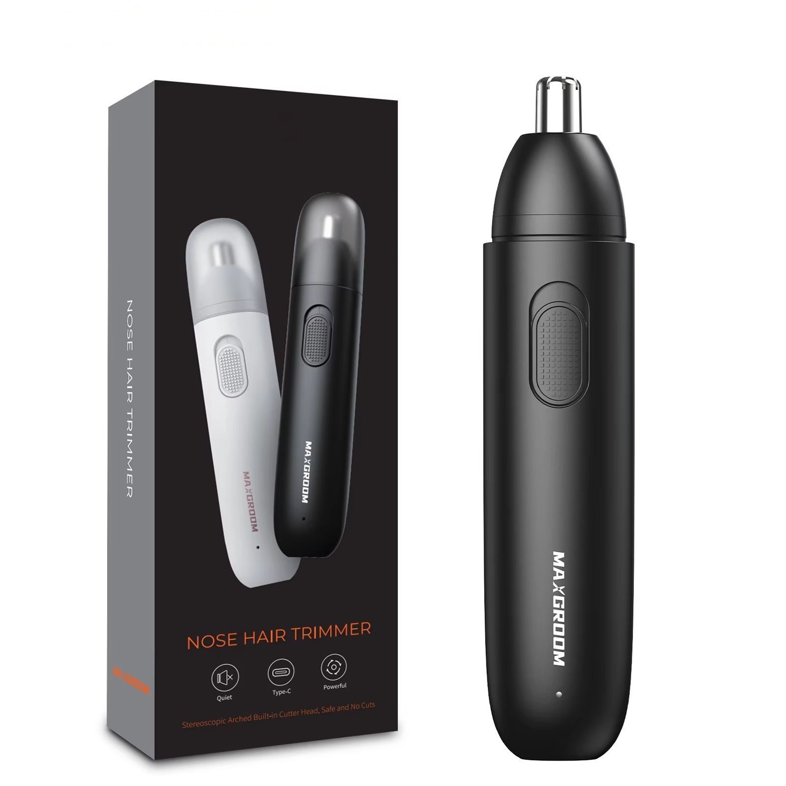 Rechargeable Nose Hair Trimmer For Men 360 Rotating Dual Blade Electric Shaver Painless  Safe For E 7
