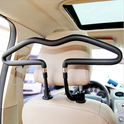 Universal Soft Car Coat Hangers, Back Seat Headrest Hook for Jackets & Suits, Durable Stainless Steel Clothes Rack