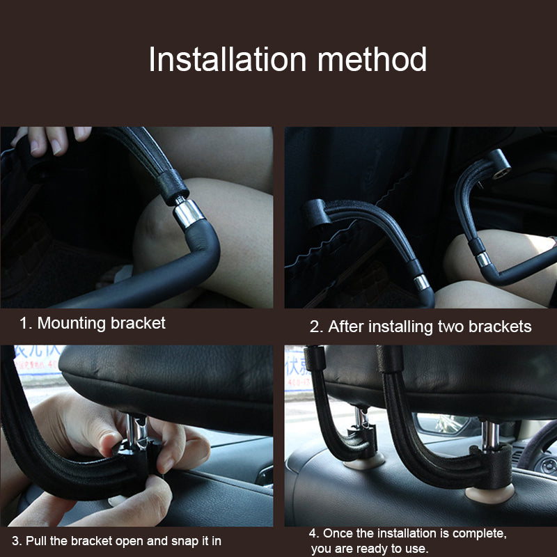 Universal Soft Car Coat Hangers Back Seat Headrest Hook For Jackets  Suits Durable Stainless Steel  5