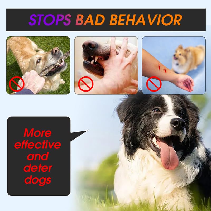 Anti-Barking 3-in-1 Dog Training Device, Ultrasonic Dog Repeller & Deterrent for Pets, Handheld & Portable