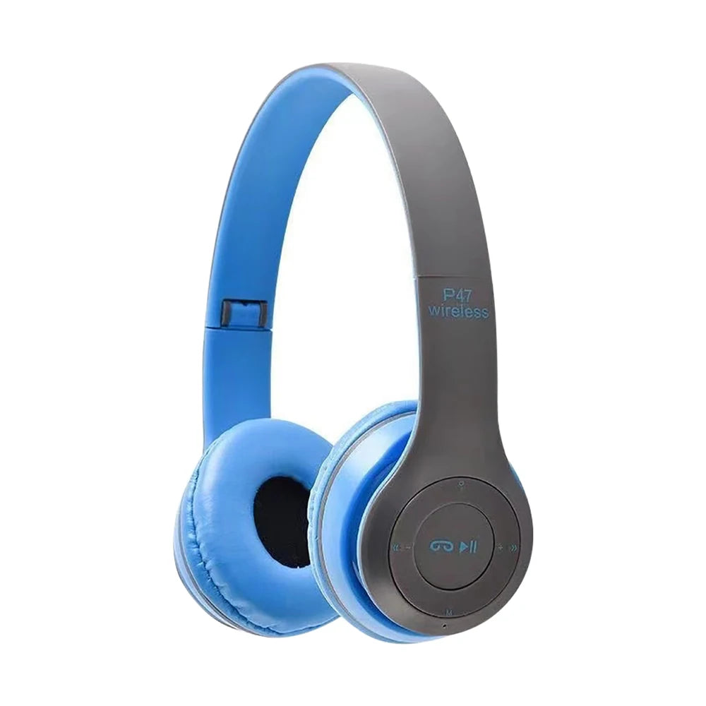 P47 Wireless Bluetooth Headset Stereo Folding OverEar Headphones For Sports Gaming  Phone 1