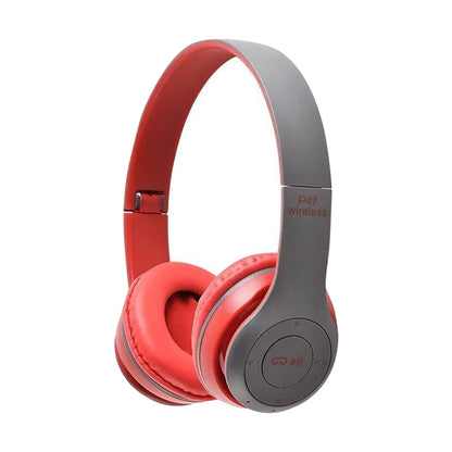 P47 Wireless Bluetooth Headset Stereo Folding OverEar Headphones For Sports Gaming  Phone 2