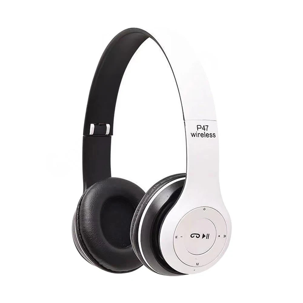 P47 Wireless Bluetooth Headset Stereo Folding OverEar Headphones For Sports Gaming  Phone 6