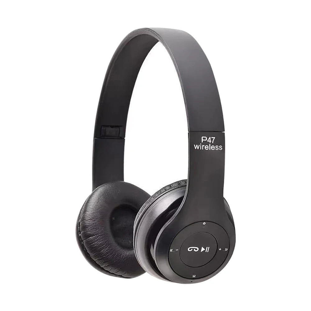 P47 Wireless Bluetooth Headset Stereo Folding OverEar Headphones For Sports Gaming  Phone 3