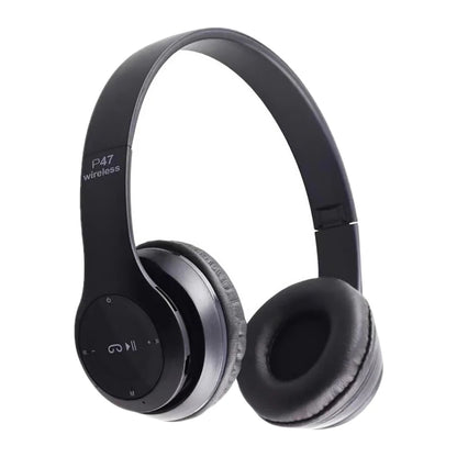 P47 Wireless Bluetooth Headset Stereo Folding OverEar Headphones For Sports Gaming  Phone 4