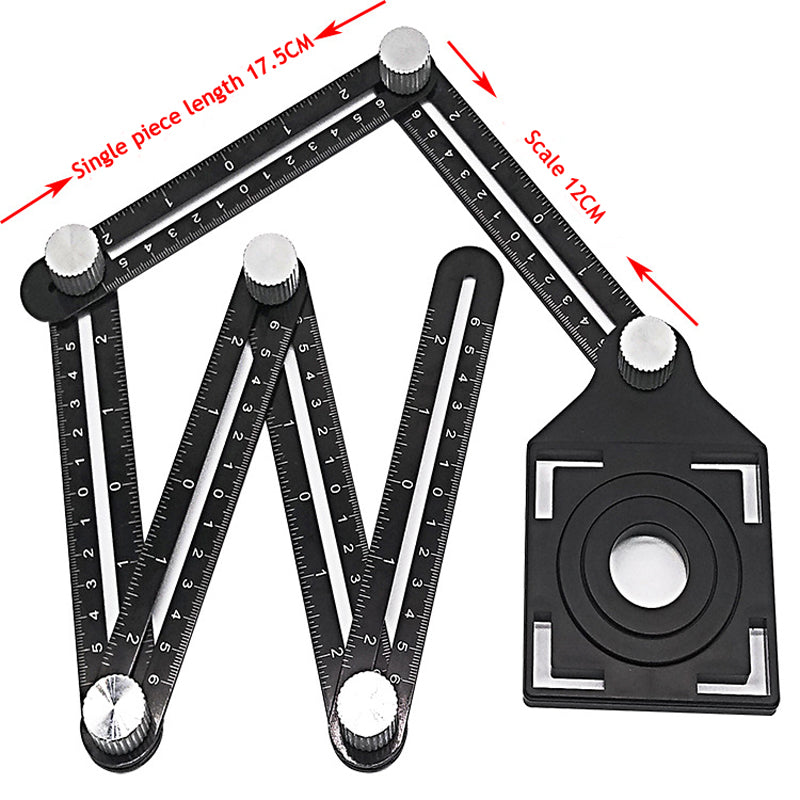 Heavy Duty Aluminum Folding Ruler Precision DIY Positioning Tool For Carpentry Punching  Constructi 2