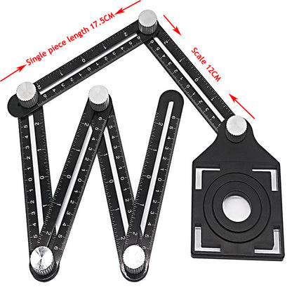 Heavy Duty Aluminum Folding Ruler Precision DIY Positioning Tool For Carpentry Punching  Constructi 2
