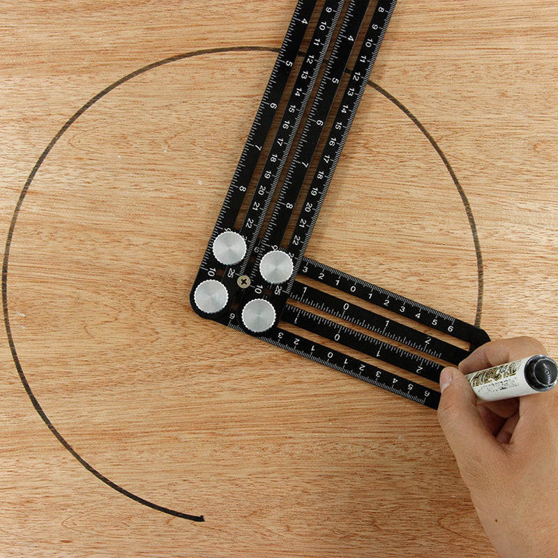 Heavy Duty Aluminum Folding Ruler Precision DIY Positioning Tool For Carpentry Punching  Constructi 5