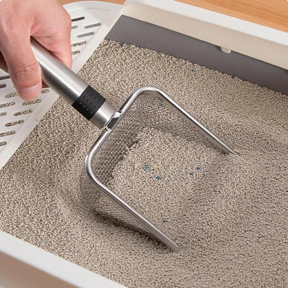 Stainless Steel Cat Litter Scoop Durable, Rust Resistant & Easy Clean with Ergonomic Handle for Quick Waste Removal