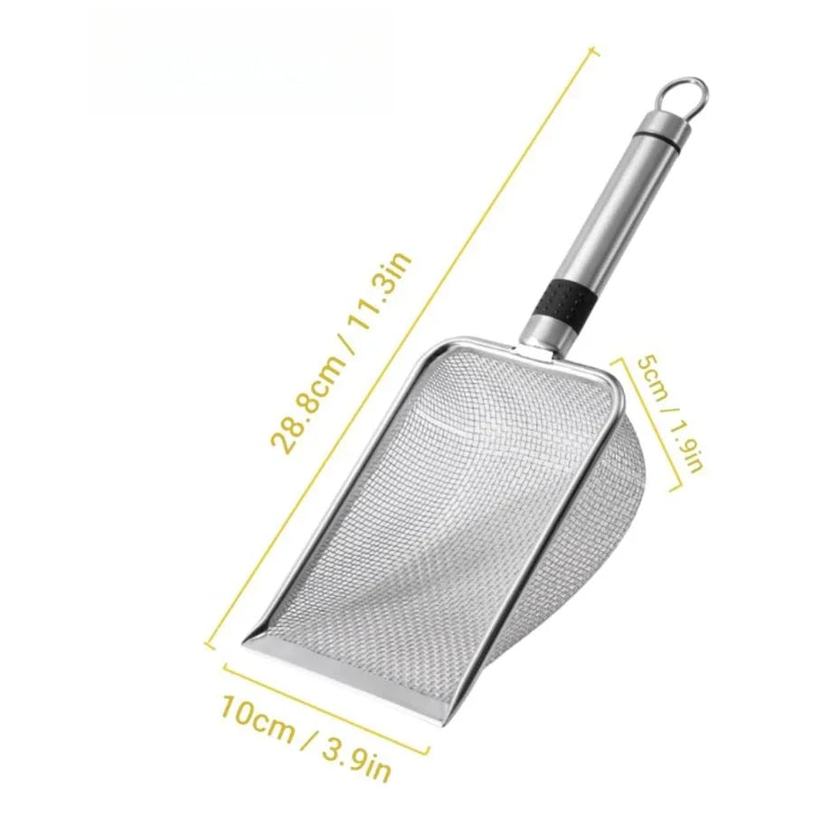 Stainless Steel Cat Litter Scoop Durable Rust Resistant  Easy Clean With Ergonomic Handle For Quick 4