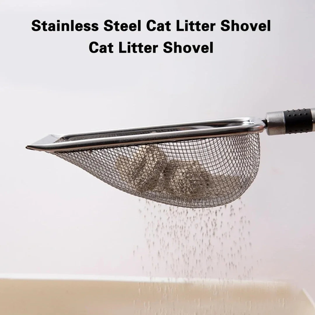 Stainless Steel Cat Litter Scoop Durable Rust Resistant  Easy Clean With Ergonomic Handle For Quick 6