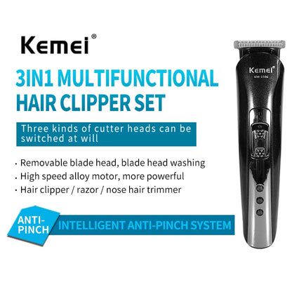 Professional 3in1 Electric Shaver  Hair Trimmer  USB Rechargeable For Smooth Shaving 1