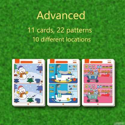 Educational Fault Finding Game Reusable Wiping Paper For Focus  Attention Training Kids Learning Ac 6
