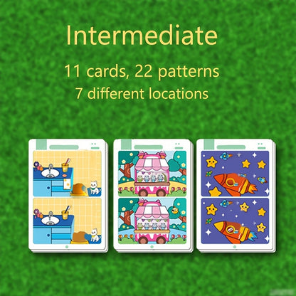 Educational Fault Finding Game Reusable Wiping Paper For Focus  Attention Training Kids Learning Ac 8