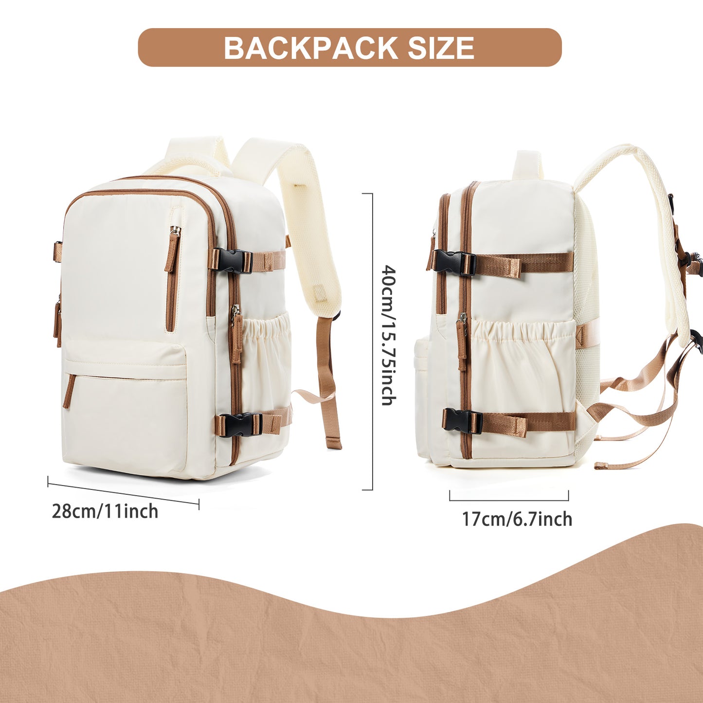 Men's Travel Backpack, Waterproof Business Cabin Bag, Large Multi-Functional Backpack for Everyday Use