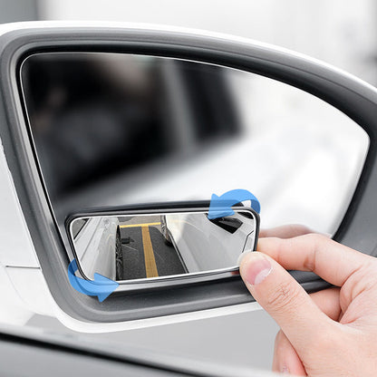 360° Adjustable Blind Spot Mirror, Car Auxiliary Rearview Convex Mirror for Safe Reversing & Wide-Angle Visibility